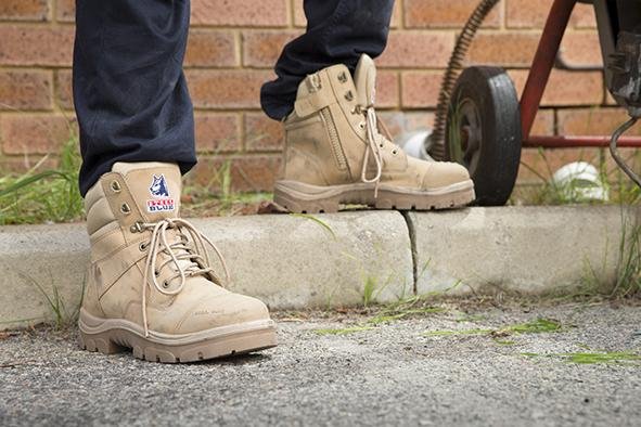 steel cap toe boots