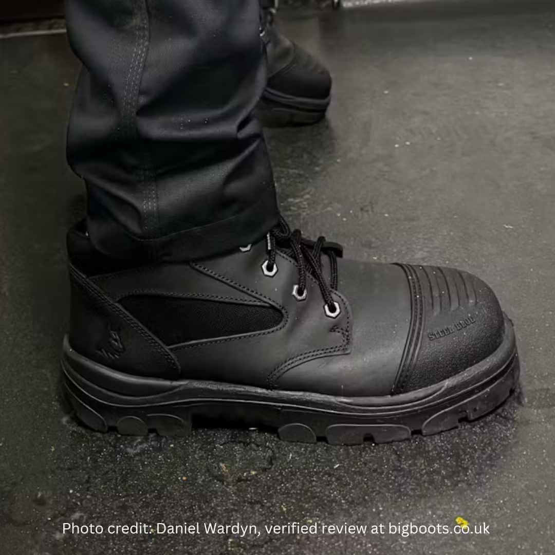 Mens black work shop boots near me